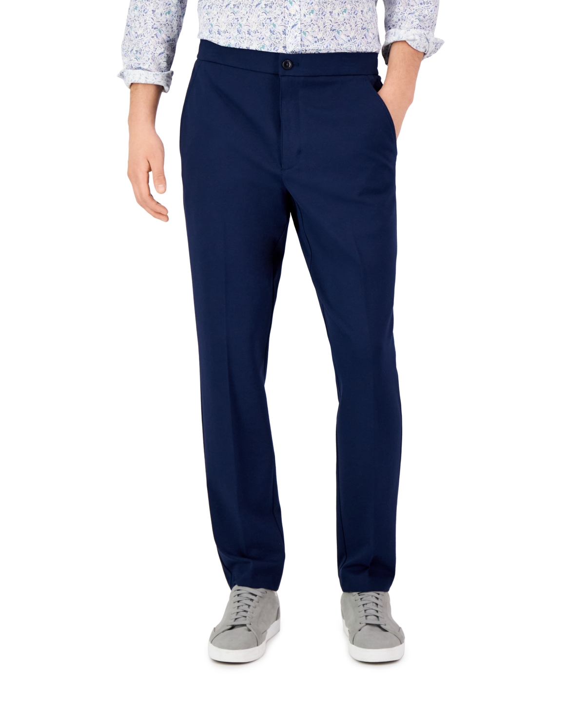 Alfani Men's Modern Knit Suit Pants, Created For Macy's In Neo Navy