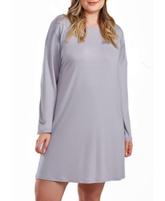 iCollection Jewel Modal Plus Size Sleep Shirt or Dress in Ultra Soft