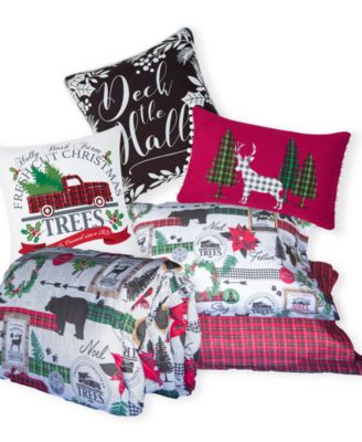 Merry Town Christmas Reversible 6-Pc. Comforter Set, King