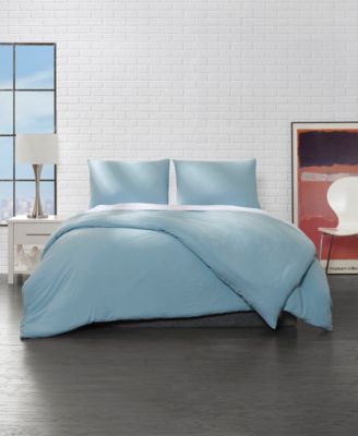 Solid Microfiber 3-Pc. Duvet Cover Set, Full/Queen