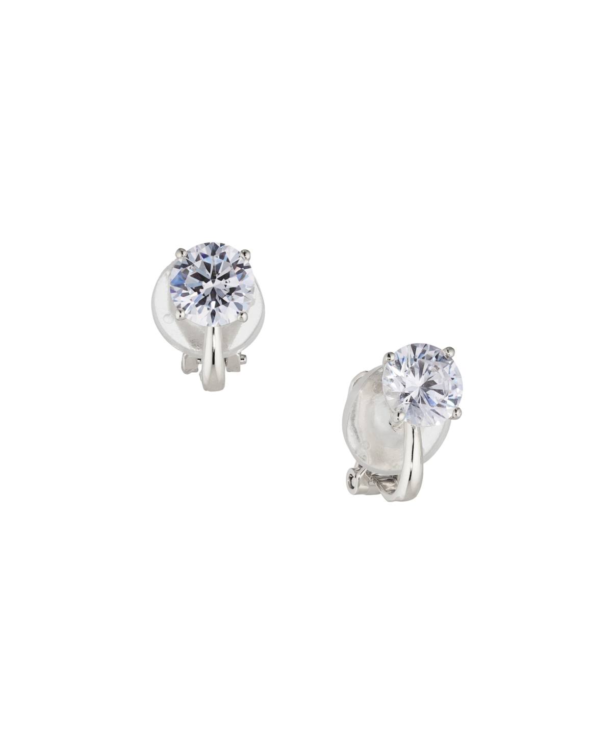 Rhodium Plated Clip Earrings, Created for Macy's - Rhodium Plated