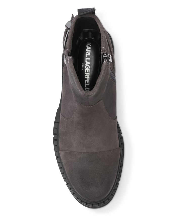KARL LAGERFELD PARIS Karl Lagerfeld Men's Lug Sole Suede Engineer Cap ...