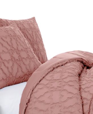 Stella Clipped Jacquard 3-Pc. Comforter Set, Twin