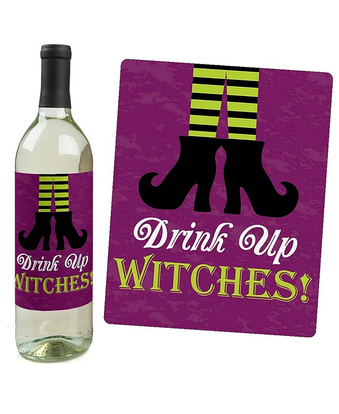 50 Pack Pink & Green Witch Party Cups 13.5 Oz - Disposable Paper Cups With Lids & Straws For Halloween Birthday