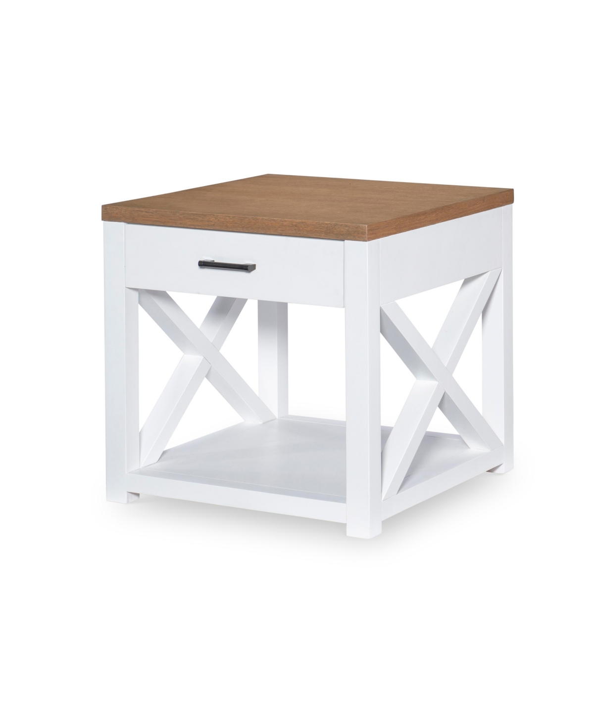 Furniture Franklin 1 Drawer End Table In White
