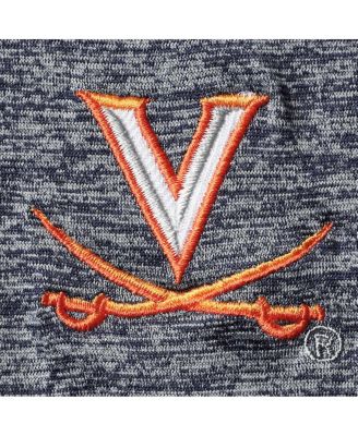 Men's Heathered Navy Virginia Cavaliers Down Swing Raglan Team Polo Shirt