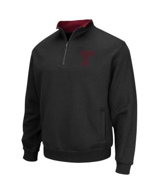 Men's Black Temple Owls Tortugas Team Logo Quarter-Zip Jacket