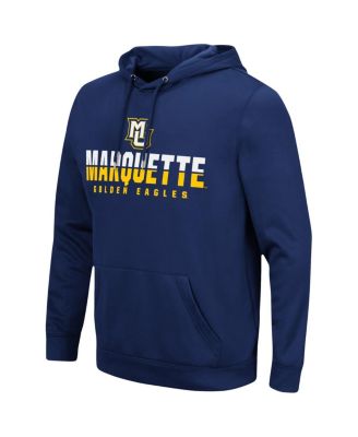 Men's Navy Marquette Golden Eagles Lantern Pullover Hoodie
