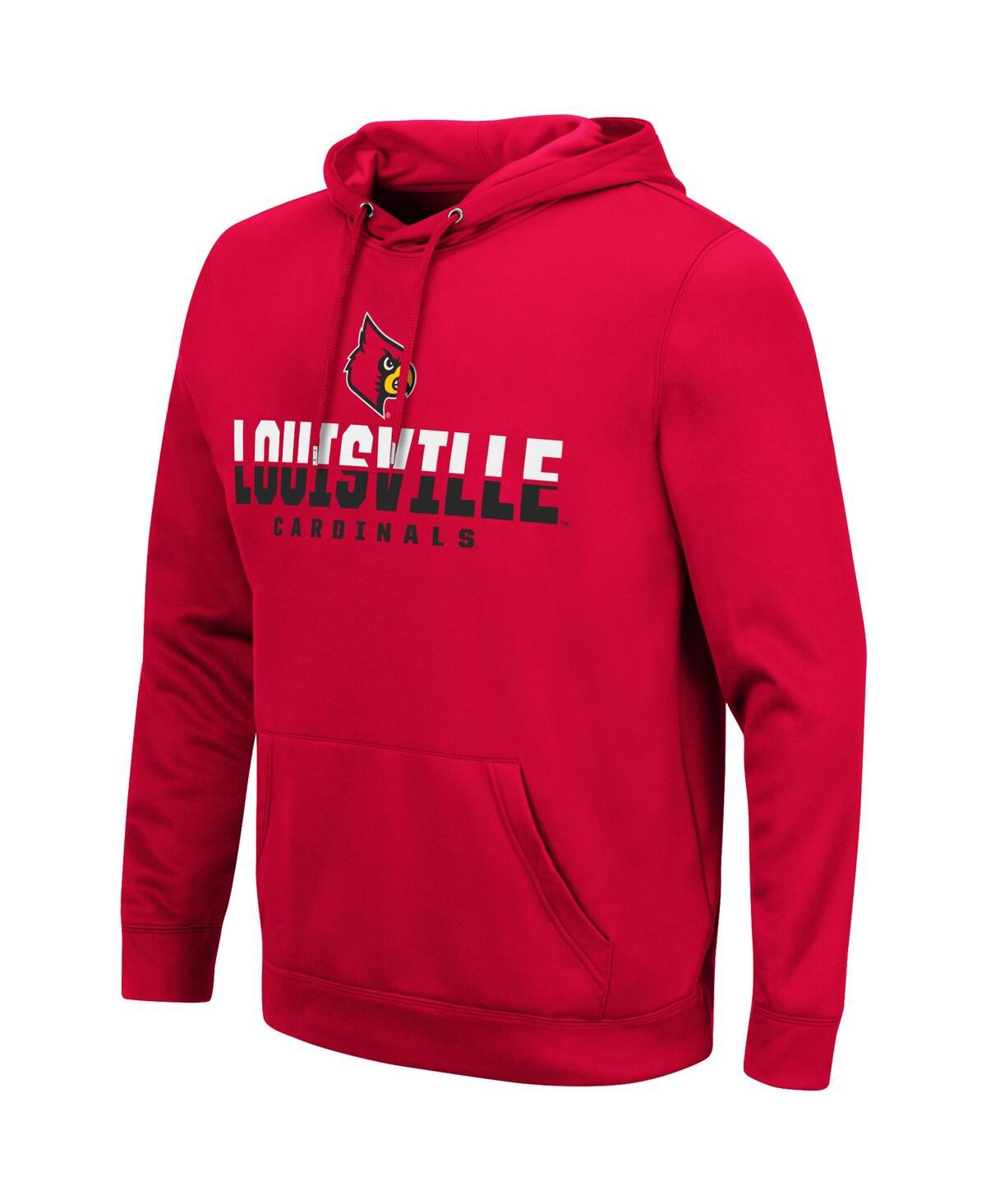 Colosseum Red Louisville Cardinals Lantern Pullover Hoodie In Red