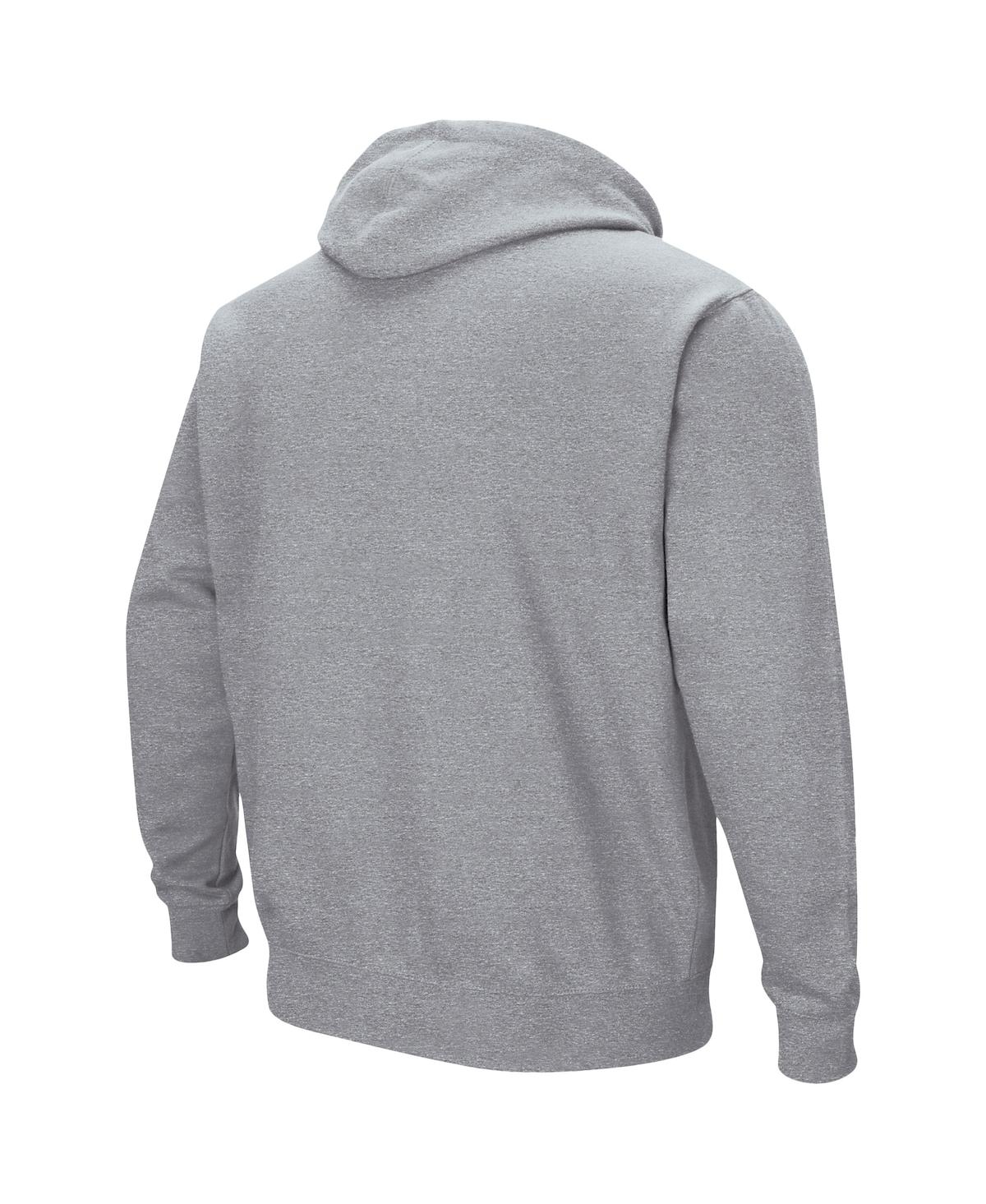 Shop Colosseum Men's  Heathered Gray Uc Davis Aggies Arch And Logo Pullover Hoodie