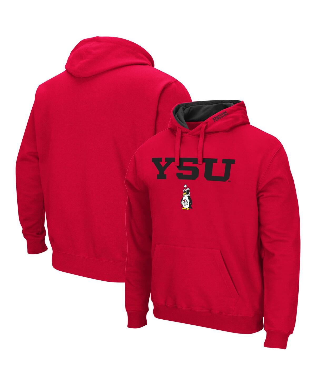 Colosseum Men's  Red Youngstown State Penguins Arch And Logo Pullover Hoodie In Red