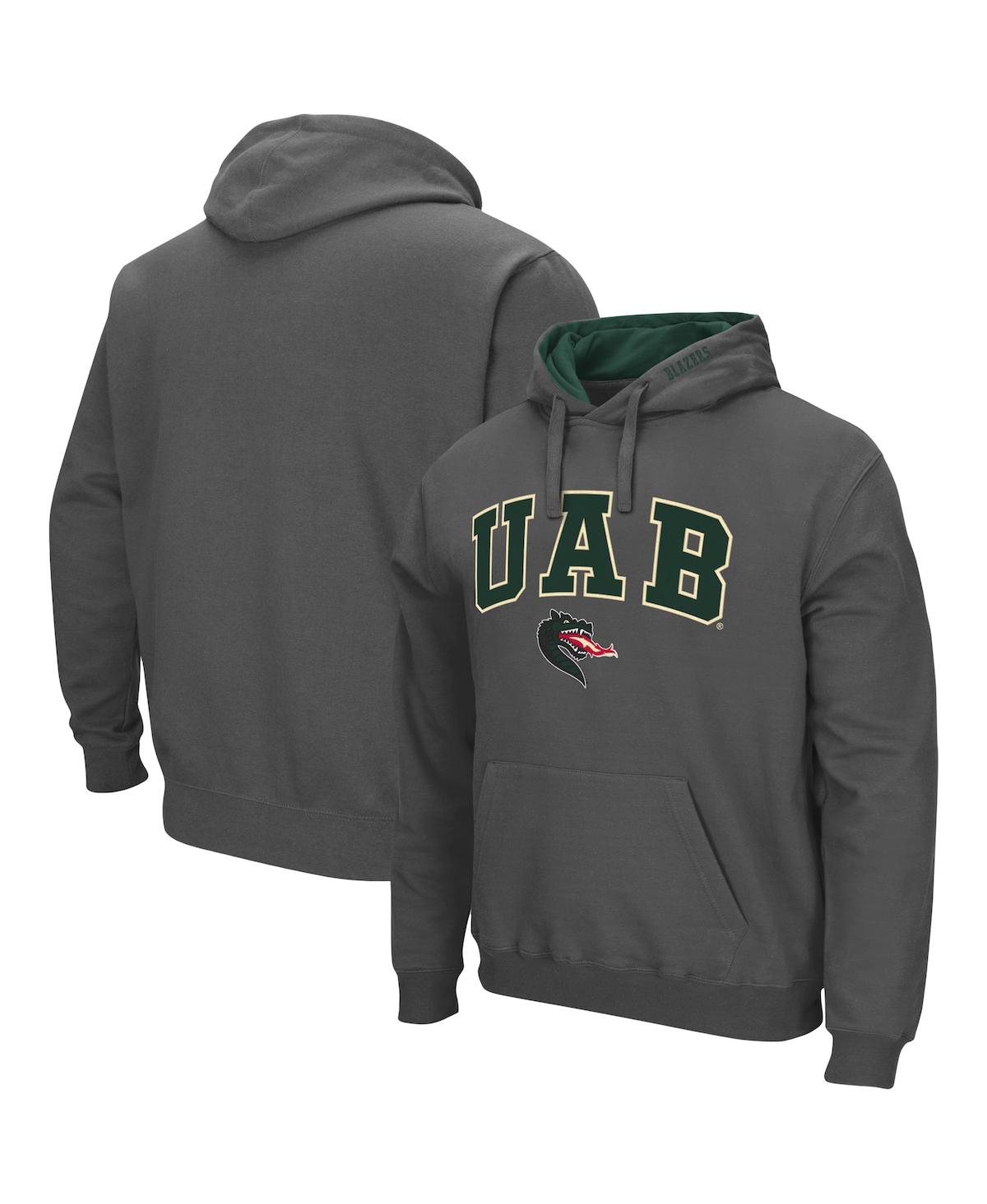 Men's Uab Blazers Arch and Logo Pullover Hoodie - Charcoal