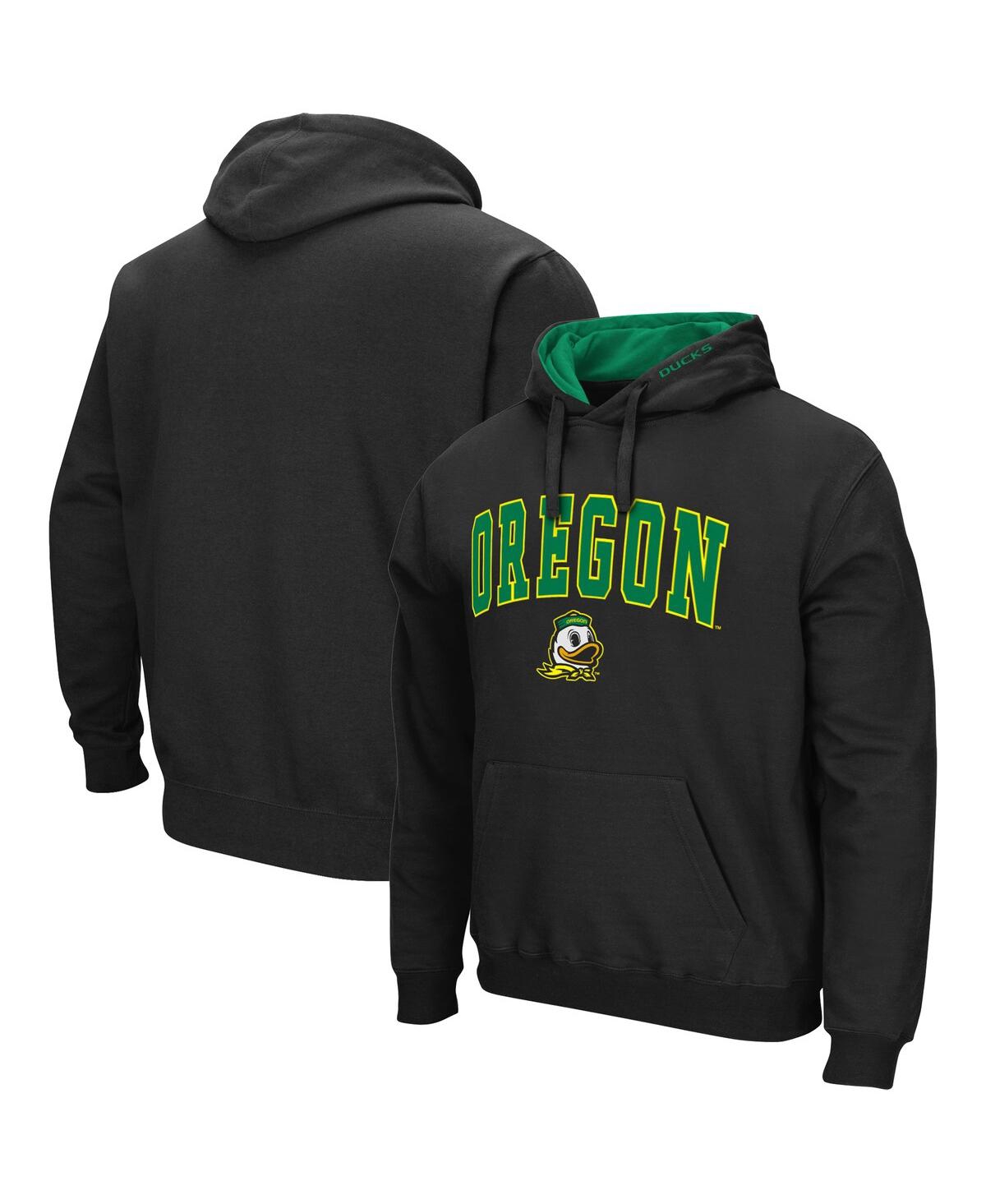 Colosseum Men's Oregon Ducks Arch & Logo 3.0 Pullover Hoodie In Black