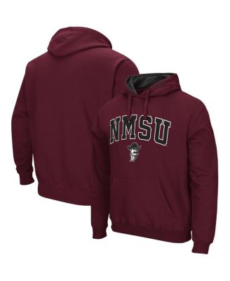 Men's Crimson New Mexico State Aggies Arch and Logo Pullover Hoodie
