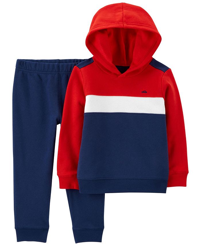 Carter's Toddler Boys Fleece Hoodie and Joggers, 2 Piece Set Macy's