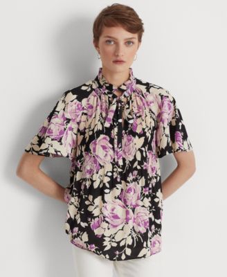 Lauren Ralph Lauren - Petite Georgette Flutter Sleeve Top