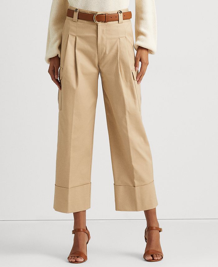 Lauren Ralph Lauren Women's Stretch Cotton Cropped Cargo Pants - Macy's