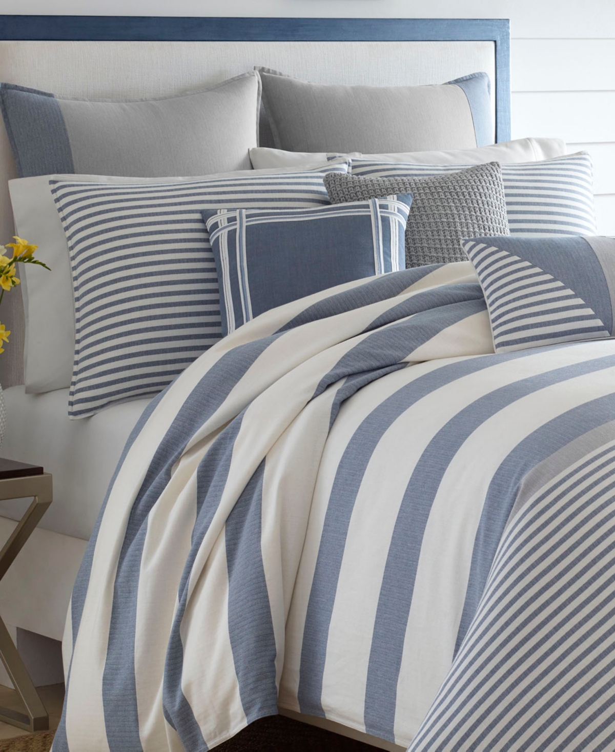 Nautica Fairwater Knit Square Decorative Pillow, 16" X 16" In Grey