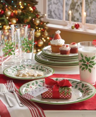 Holiday Melamine Dinner Plates, Set of 4
