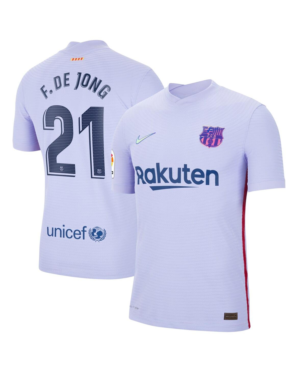 Men's Nike Frenkie de Jong Purple Barcelona 2021/22 Away Match Authentic Player Jersey