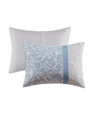 510 Design Ramsey Set Copripiumino Ricamato California King – 8 Pezzi In Microfibra, Neutro, Elegante - 3