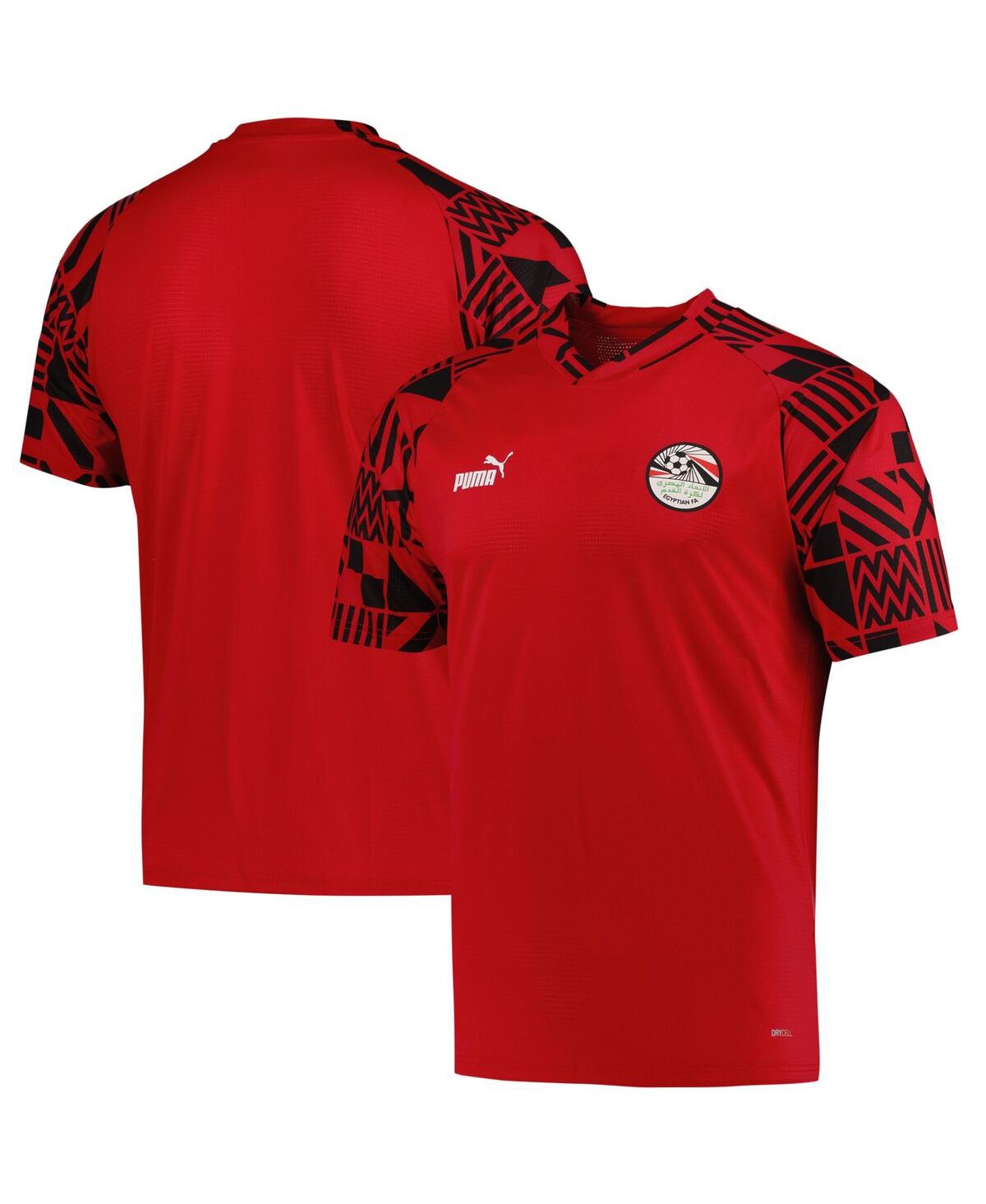Men's Puma Red Egypt National Team Pre-Match Raglan DryCELL V-Neck Top