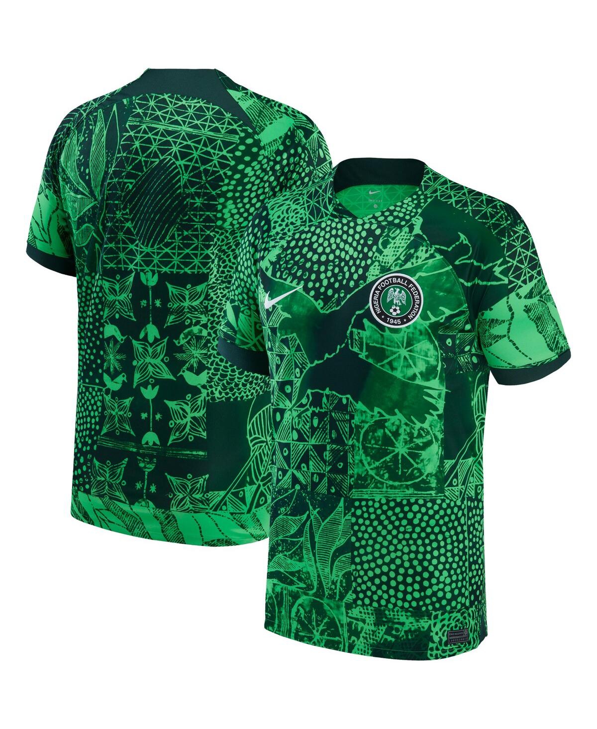 Men's NikeNigeria National Team 2022/23 Home Breathe Stadium Replica Blank Jersey - Green