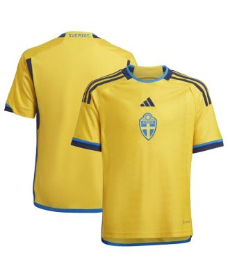 Big Boys Yellow Sweden National Team 2022/23 Home Replica Jersey