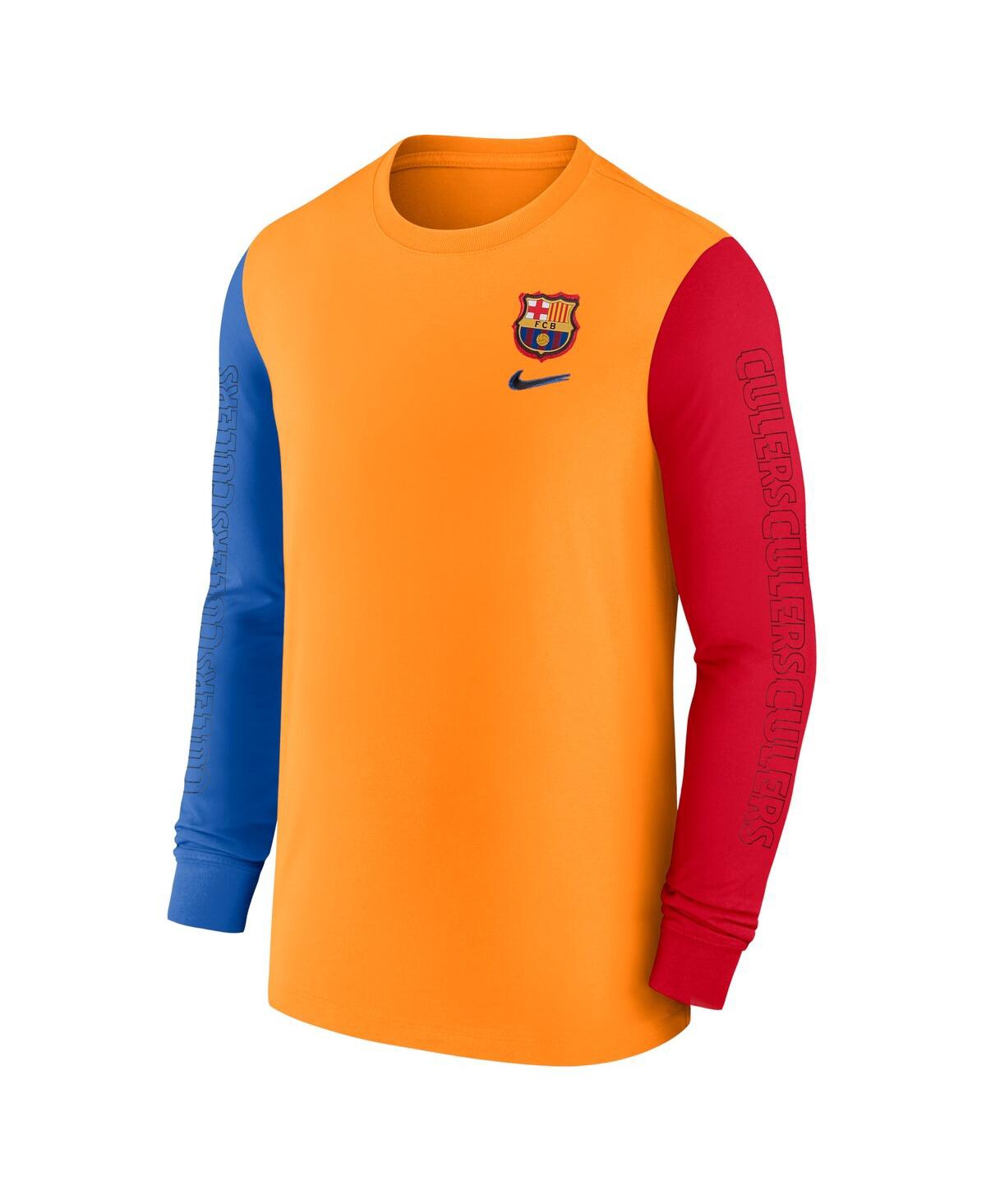 Men's NikeBarcelona Ignite Long Sleeve T-shirt - Orange
