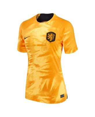 Women's Orange Netherlands National Team 2022/23 Home Breathe Stadium Replica Blank Jersey