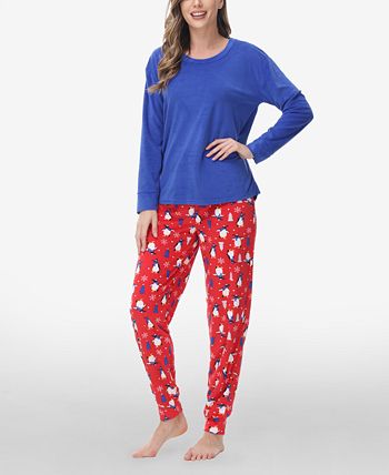 INK+IVY Women's Long Sleeve Crew Top with Jogger, Set of 2 - Macy's