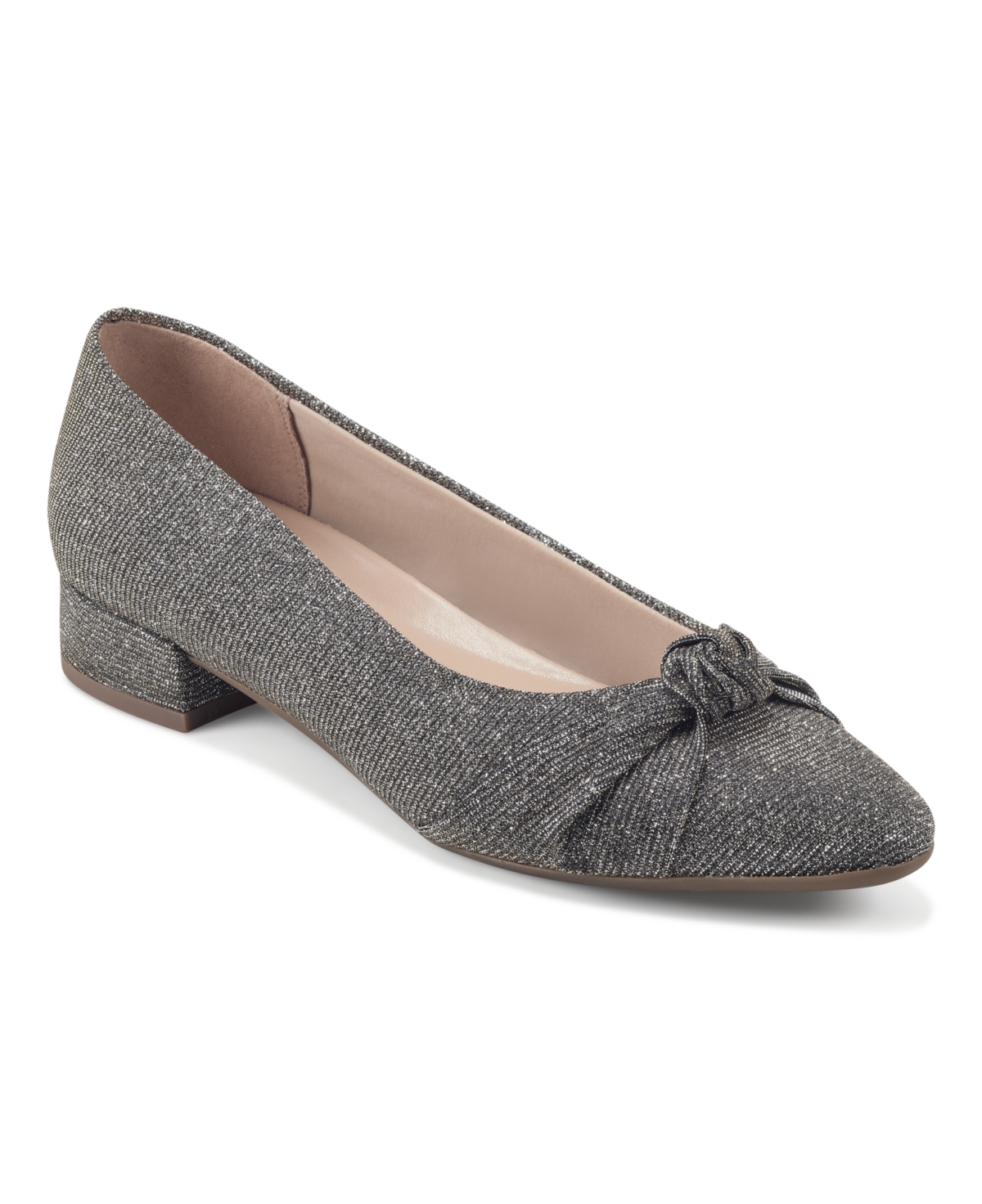 Easy Spirit Women's Eflex Caster Slip-on Block Heel Dress Pumps - Gold-Tone Glitter
