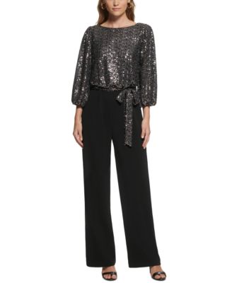 macy's black jumpsuit womens