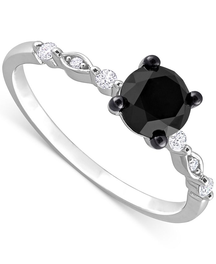 Macy's black diamond ring deals