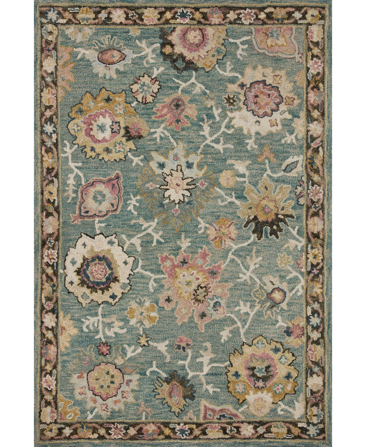 Spring Valley Home Lotus Lts-04 2'3" X 3'9" Area Rug In Teal/multi