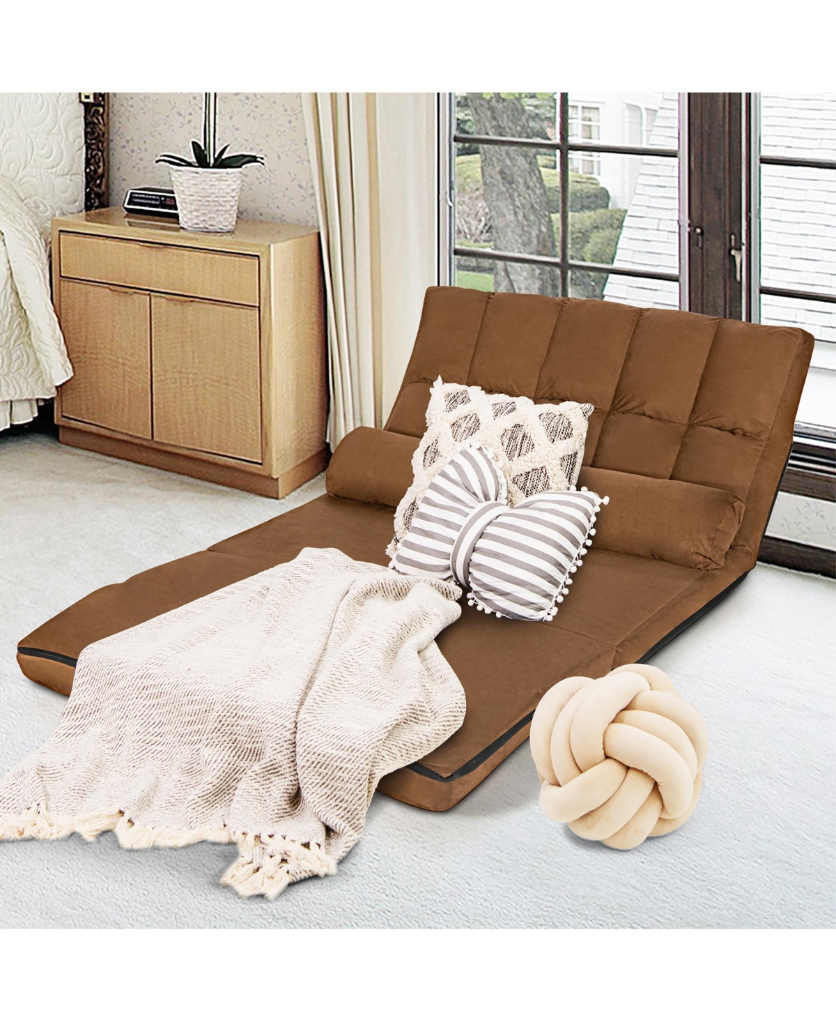 Foldable Floor Sofa Bed 6-Position Adjustable