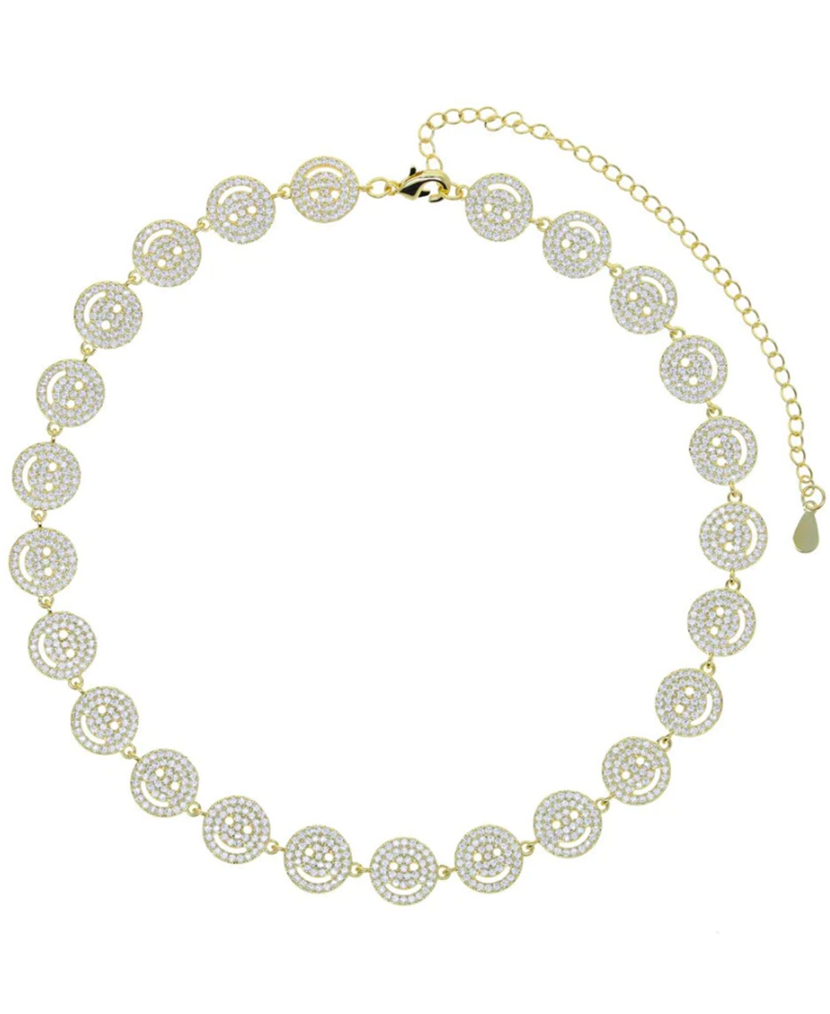 Accessory Concierge Women's Pave Smiles Necklace In Gold-tone