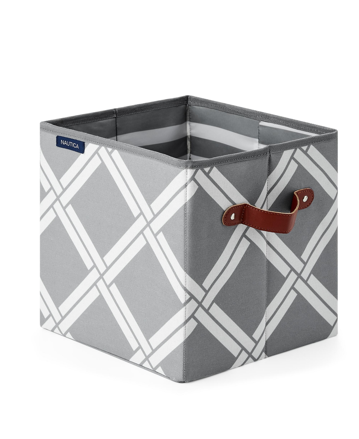 Shop Nautica Folded Storage Cube Box Weave In Gray Box Weave