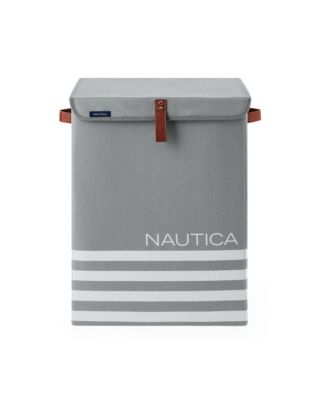 Folded Hamper with Lid Stripe