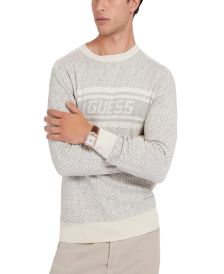 Men&apos;s Eco Palmer Logo Jacquard Fleece Crewneck Sweater