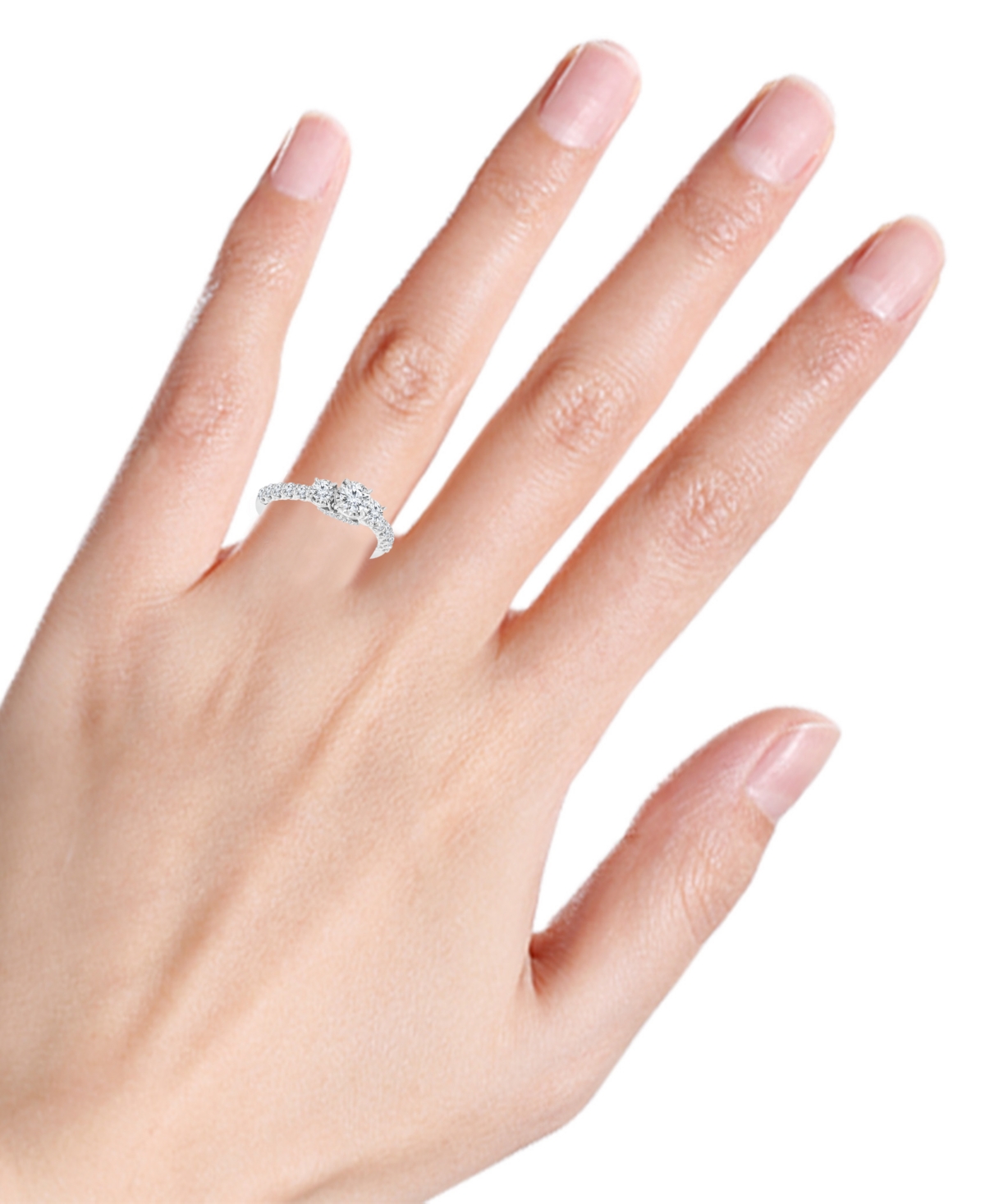 TruMiracle Diamond Engagement Ring 1 ct. t.w. in 14k White Gold White Gold Smart Closet