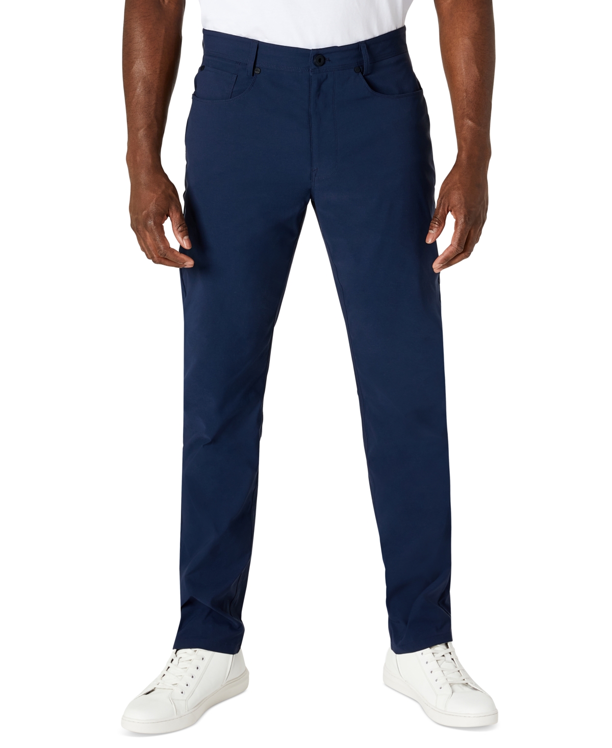 Kenneth Cole Men's Slim-fit 5-pocket Tech Pants In Navy