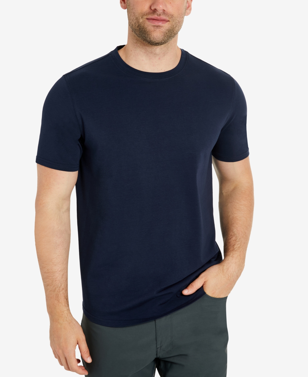 Kenneth Cole Men's Performance Crewneck T-shirt In Navy