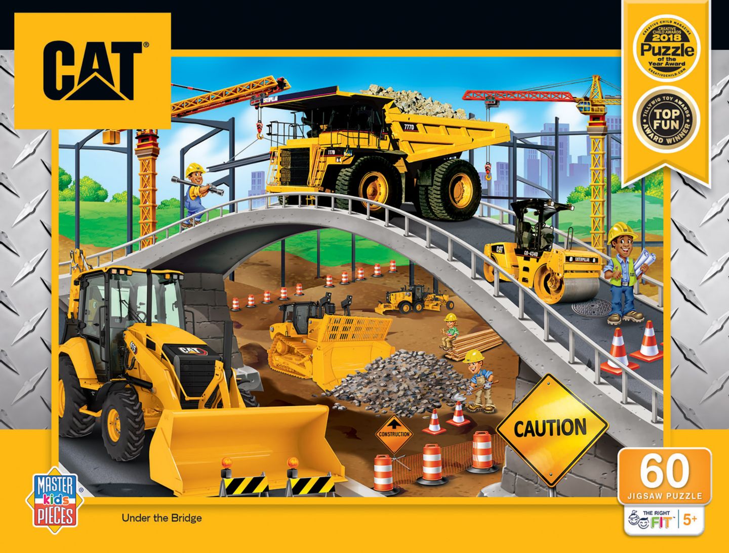 Детский пазл MasterPieces Puzzles Caterpillar Under the Bridge 60-Piece Puzzle, Ages 5+, цвет: Разноцветный — фото 1