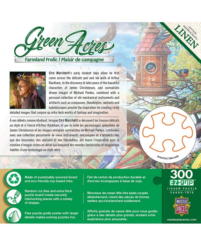 MasterPieces Puzzles Green Acres Farmland Frolic 300 Piece Adult