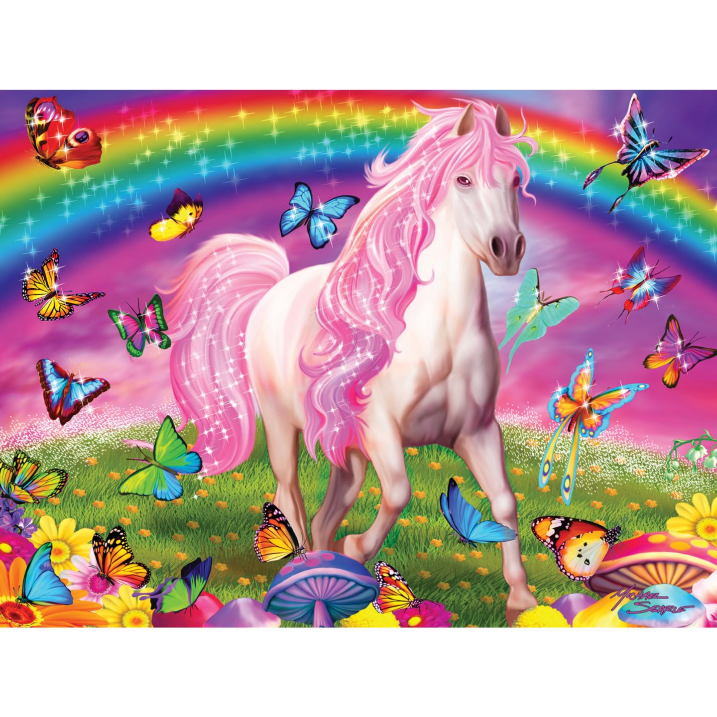 Детский пазл MasterPieces Puzzles Rainbow World Glow-in-the-Dark 300-Piece Puzzle, Ages 8+, цвет: Разноцветный — фото 2