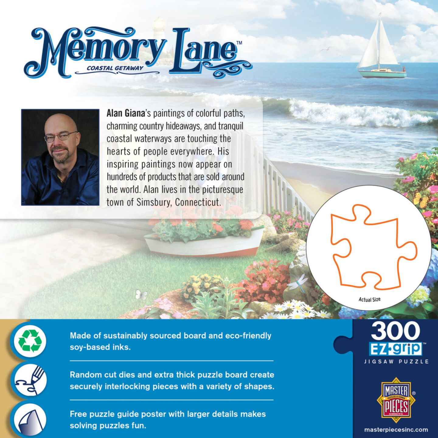 Детская игрушка MasterPieces Puzzles Masterpieces Memory Lane - Coastal Getaway 300 Piece Puzzle, Ages 8+, цвет: Разноцветный — фото 3