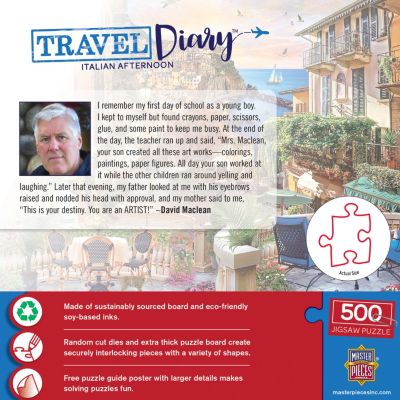 MasterPieces Travel Diary - Italian Afternoon 500 Piece Jigsaw Puzzle