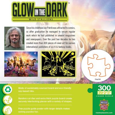 MasterPieces Glow in the Dark - Wild Stallions 300 Piece EZ Grip Puzzle
