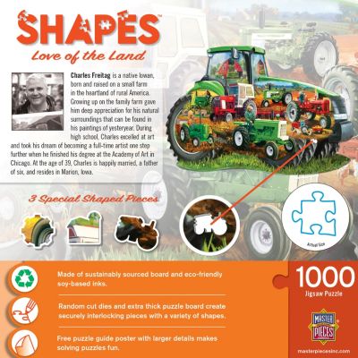 MasterPieces Contours Love of the Land 1000 Piece Shaped Jigsaw Puzzle
